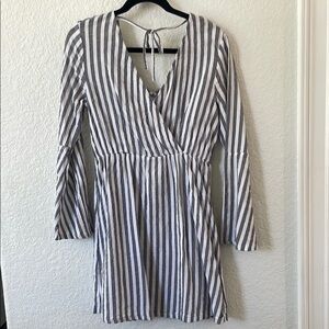 ROXY Striped V-Neck Dress